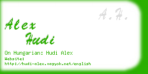 alex hudi business card